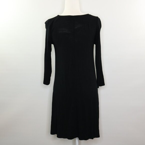 Lulus Twirl Power Black Swing Dress Stretch Soft - Picture 4 of 10